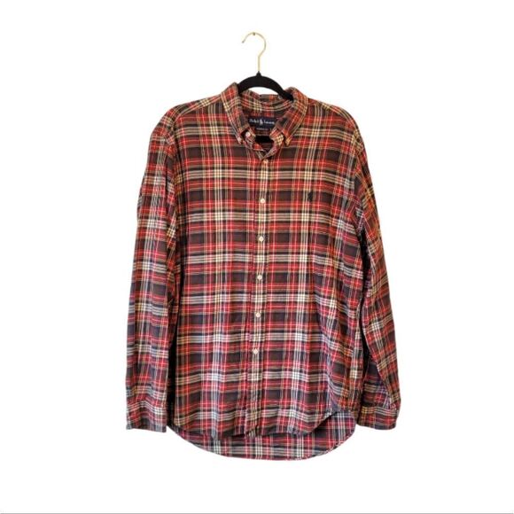 Ralph Lauren Red Plaid Button Down Shirt - Picture 1 of 5